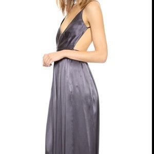 Charcoal silk dress